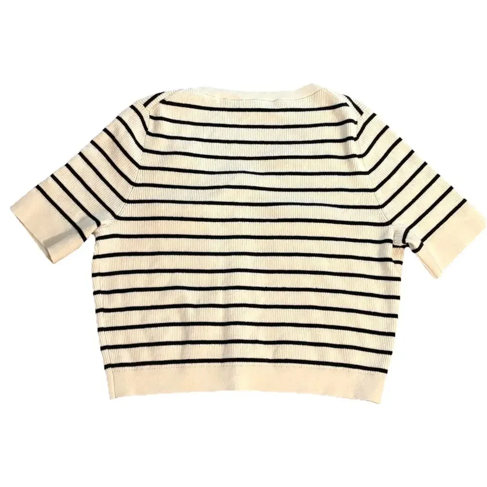 J Crew Sweater Cardigan Women XL Button Up Knit Sweater Tee Merlino Wool Black - Picture 6 of 8